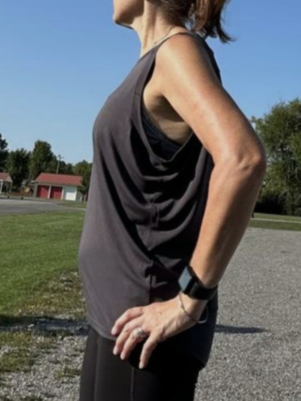 Calia Women's Everyday Sandwash Tank in Soft Black size XXL NWT